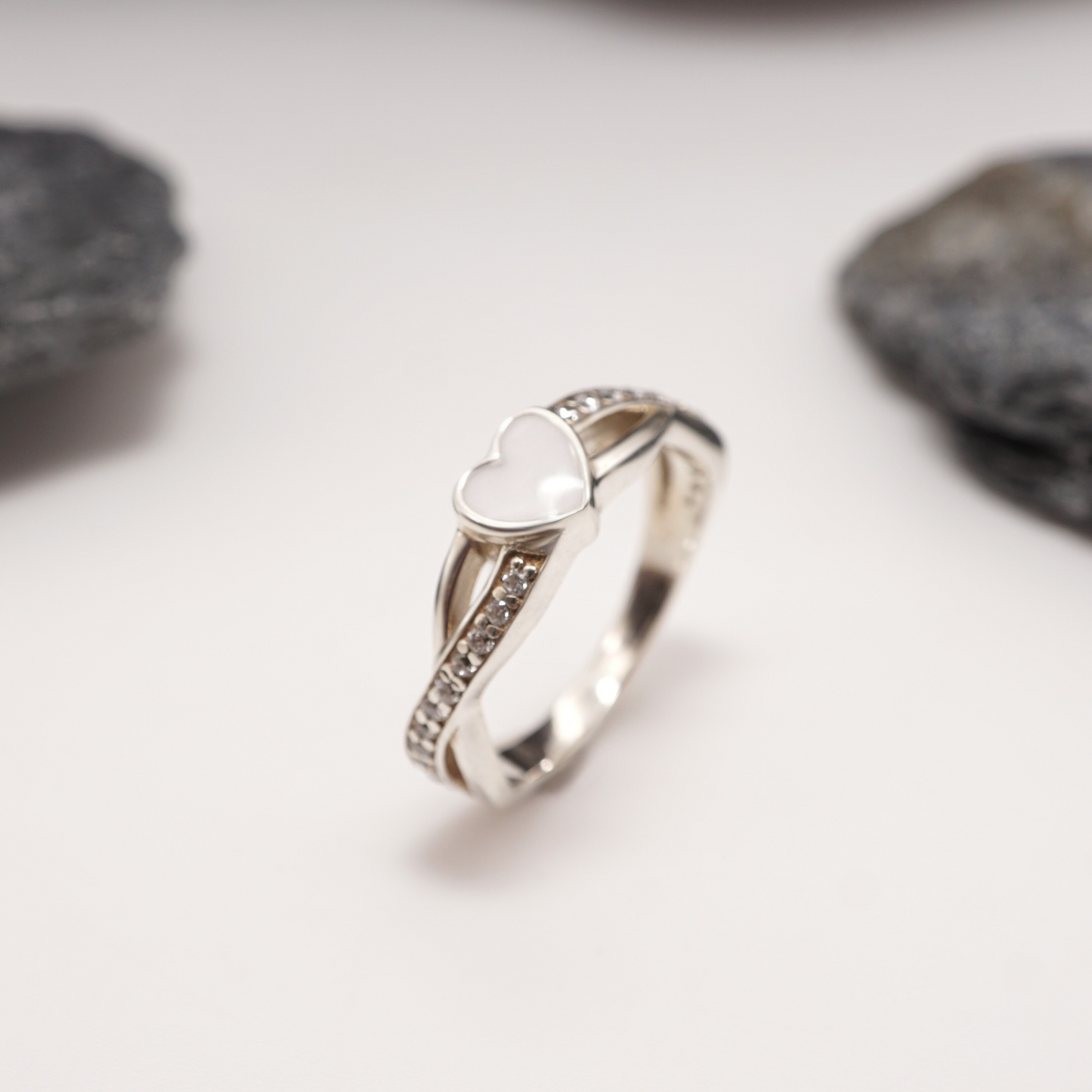 ''Loverline'' – Sterling Silver Heart Semen Keepsake Ring