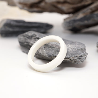 Close-up of the Pure Resin Keepsake Ring, showcasing its seamless resin finish and elegant simplicity.