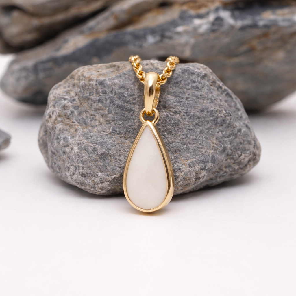 ''The Love Drop'' - 9ct Solid Gold Teardrop Semen Keepsake Pendant
